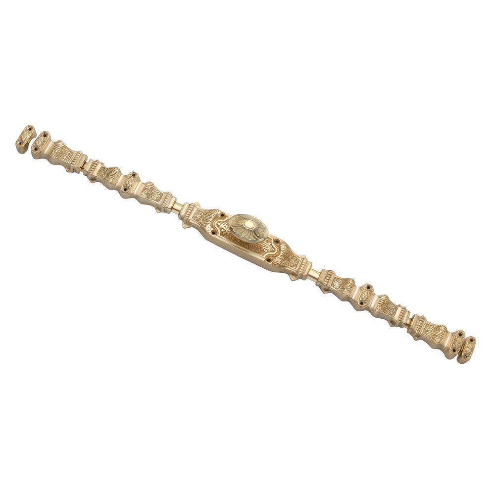 Hamilton Brass Corinthian Door Brass Espagnolette Bolt or Cremone Bolt 9 feet polished Brass Lacquered For Doors Up to 9 feet