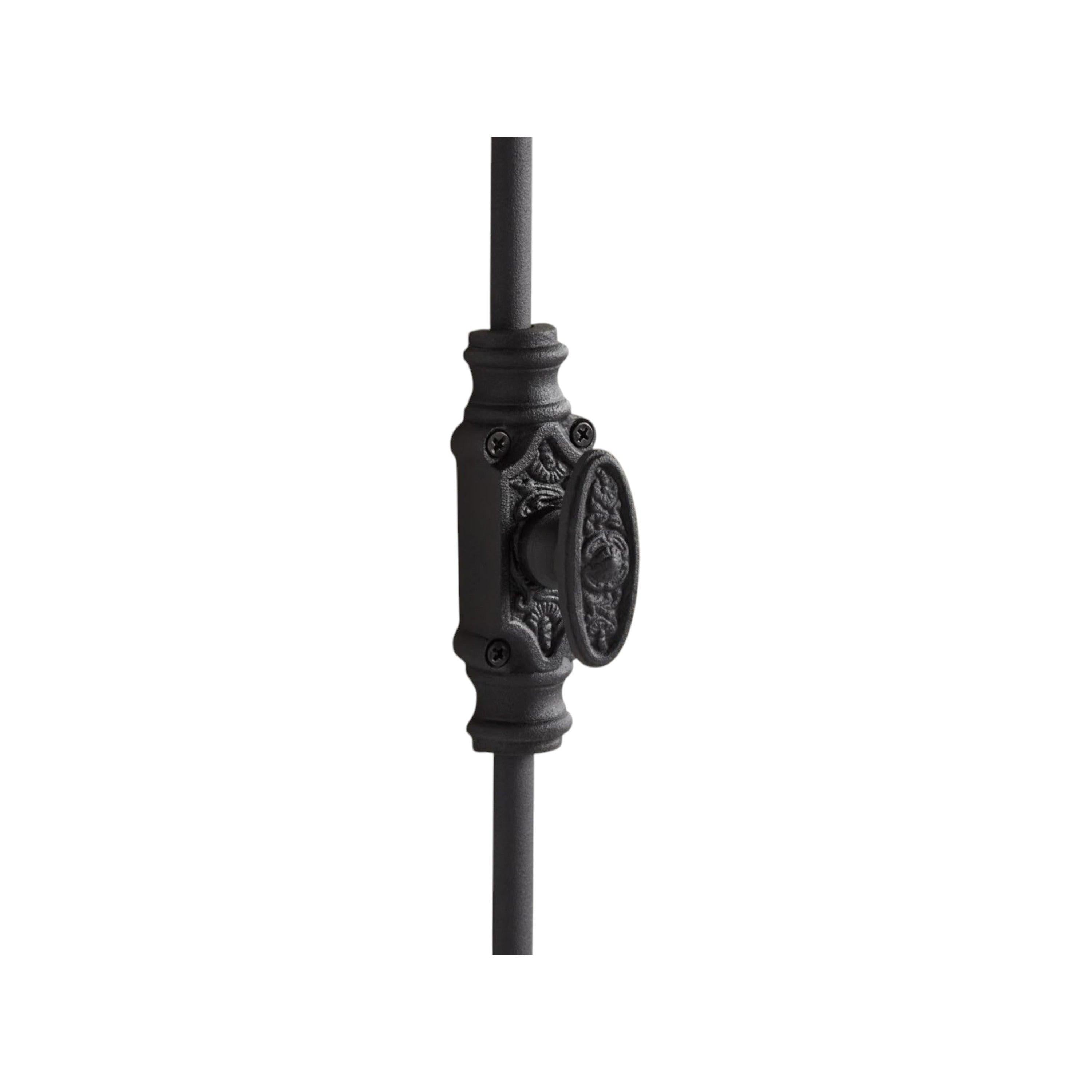Hamilton Brass Dalston Cabinet Iron Cremone/Espagnolette Bolt Hardware 2 feet Black Powder Coated Up to 2 feet Cabinets