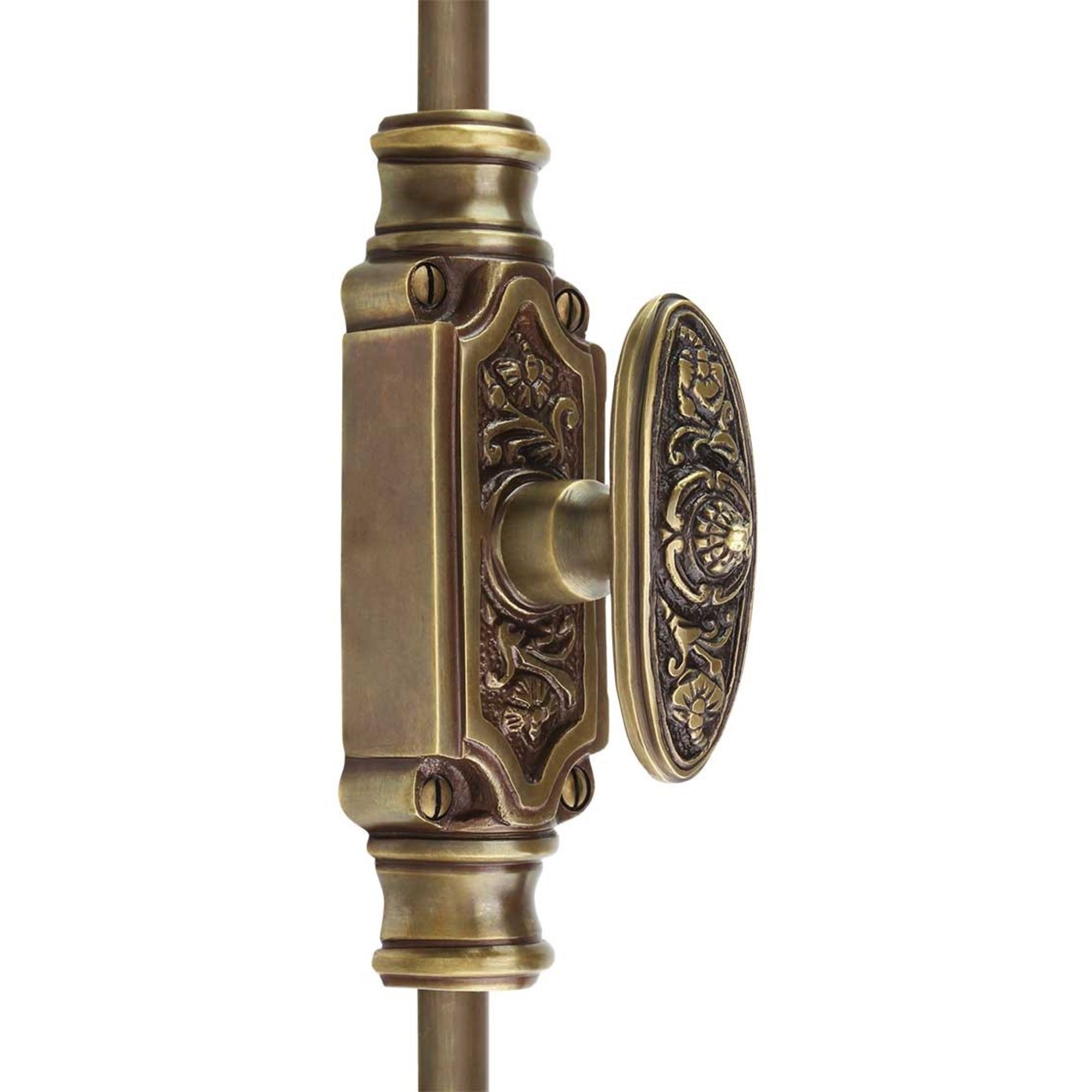 Hamilton Brass Dalston Door Brass Espagnolette Bolt or Cremone Bolt 9 feet Antique Satin Brass Unlacquered Upto 9' Doors