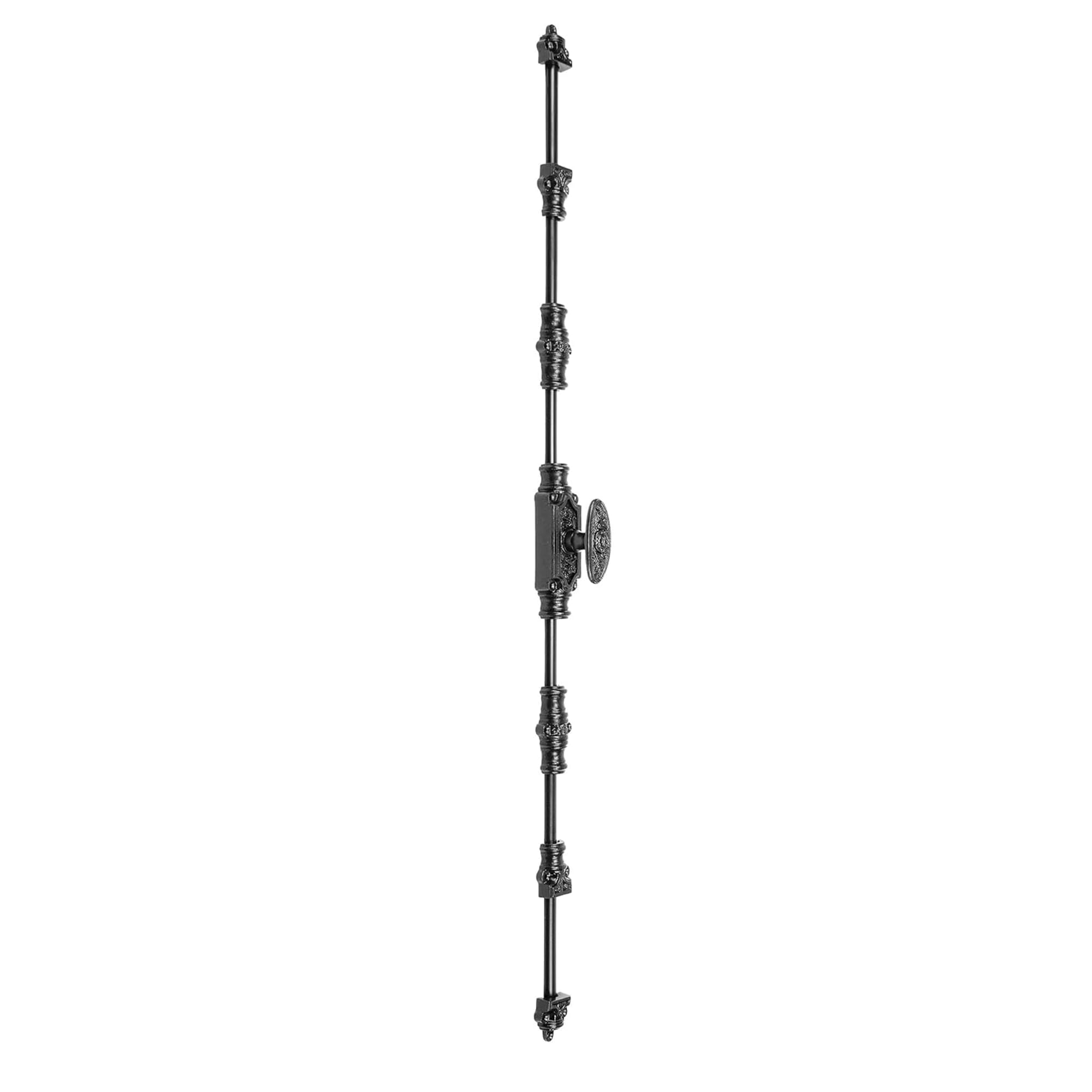 Hamilton Brass Dalston Window Iron Espagnolette Bolt or Cremone Bolt Hardware 6 feet Black Powder Coated Upto 6 feet
