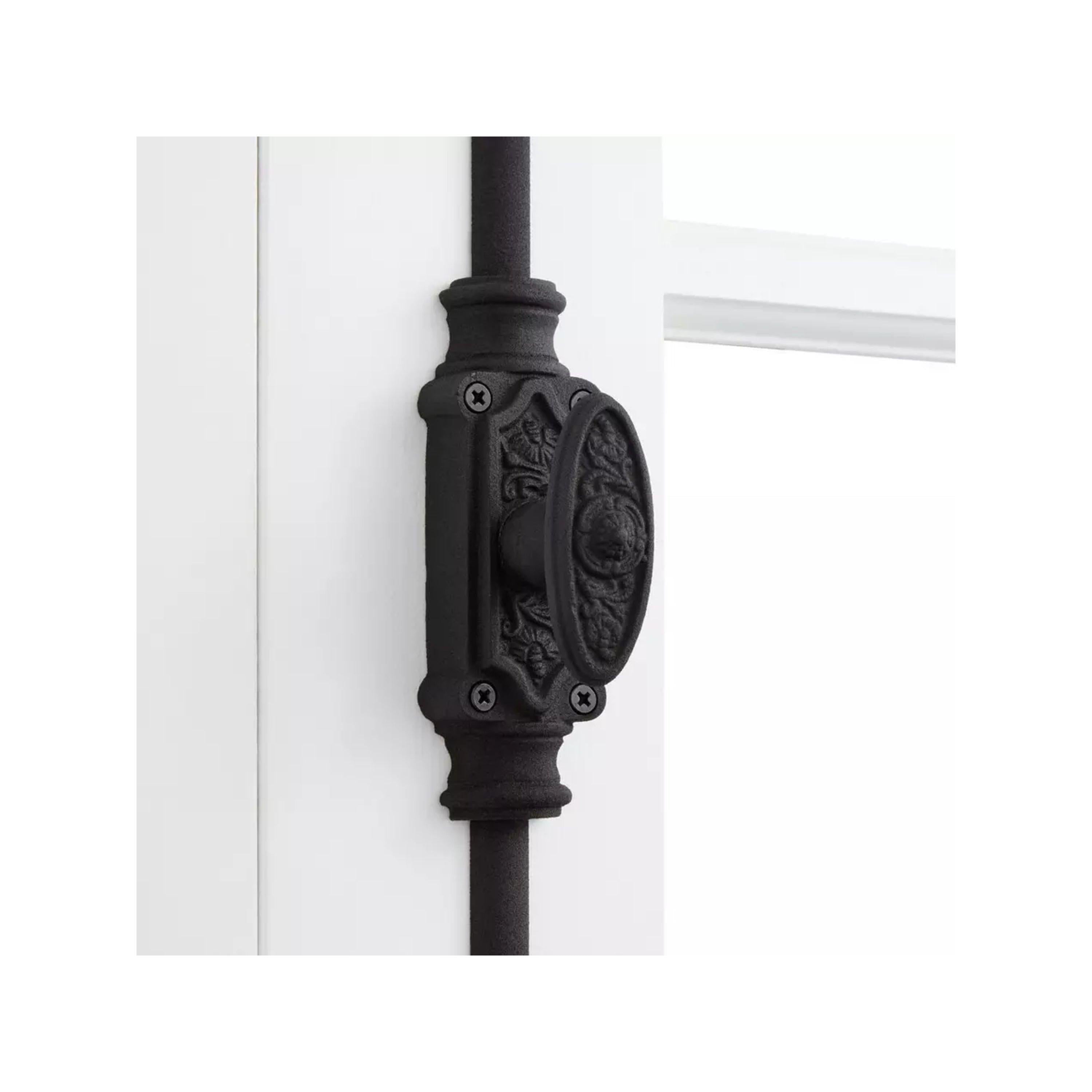 Hamilton Brass Dalston Window Iron Espagnolette Bolt or Cremone Bolt Hardware 6 feet Textured Matt Black Upto 6 feet Windows | Cabinets