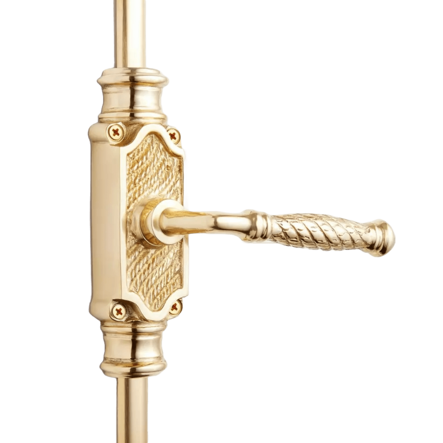 Hamilton Brass Havering Door Brass Espagnolette Bolt or Cremone Bolt Polished Brass Lacquered up to 9 Feet Doors