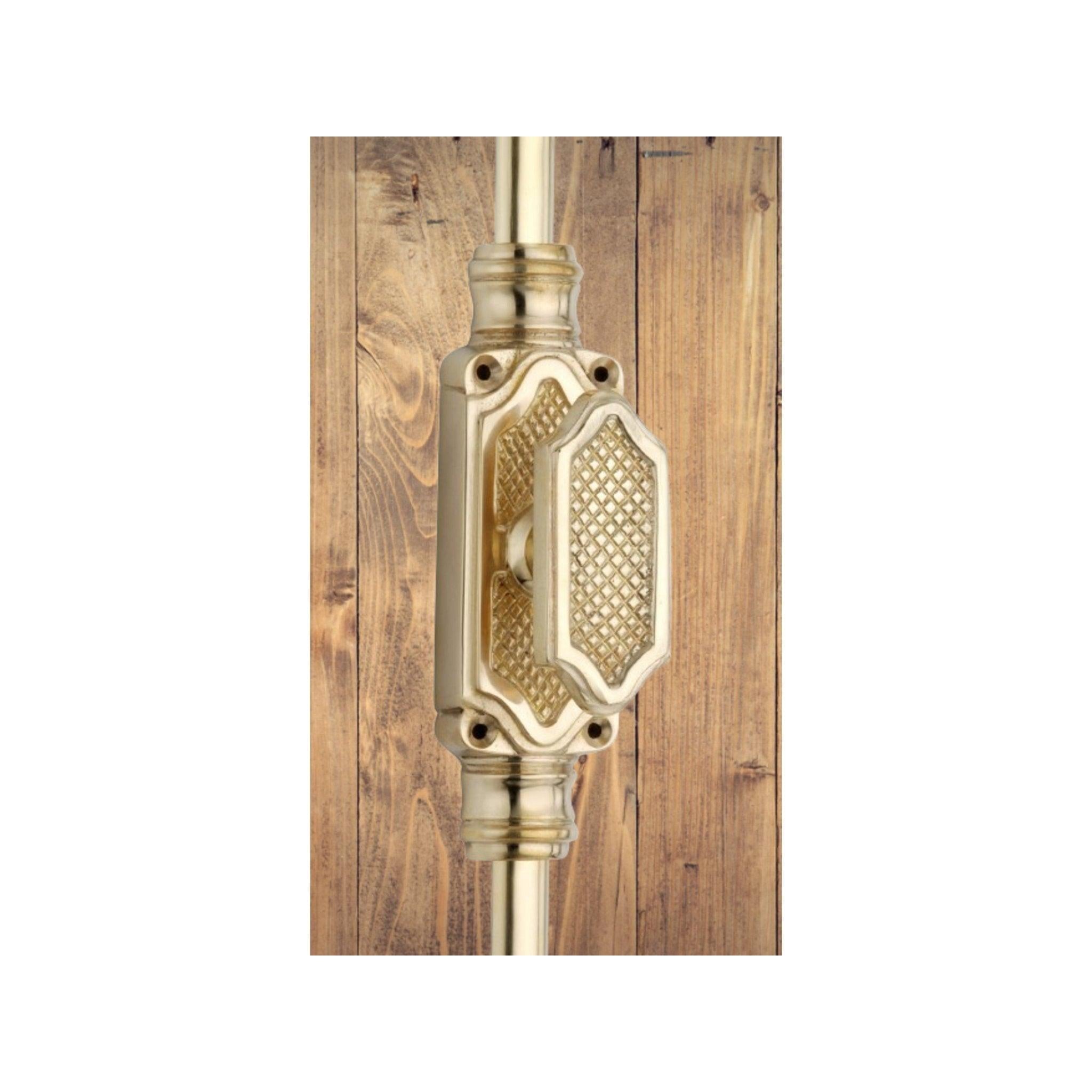 Hamilton Brass Lattice Door Brass Cremone Bolt Polished Brass Lacquered Upto 9 feet Doors