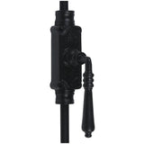 Hamilton Brass Lever Handle Door Iron Espagnolette Bolt or Cremone Bolt Hardware Black Powder Coated Up to 9 feet Doors (Right Hand)