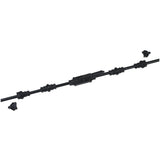 Hamilton Brass Lever Handle Door Iron Espagnolette Bolt or Cremone Bolt Hardware Black Powder Coated Up to 9 feet Doors (Right Hand)