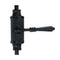 Hamilton Brass Lever Handle Door Iron Espagnolette Bolt or Cremone Bolt Hardware Black Powder Coated Up to 9 feet Doors (Right Hand)