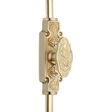 Hamilton Brass Ornate Door Brass Espagnolette Bolt or Cremone Bolt Polished Brass Lacquered up to 9 Feet Doors