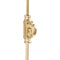 Hamilton Brass Stepney Cabinet Brass Espagnolette Bolt or Cremone Bolt Hardware 2 feet Polished Brass Unlacquered Up to 2 feet