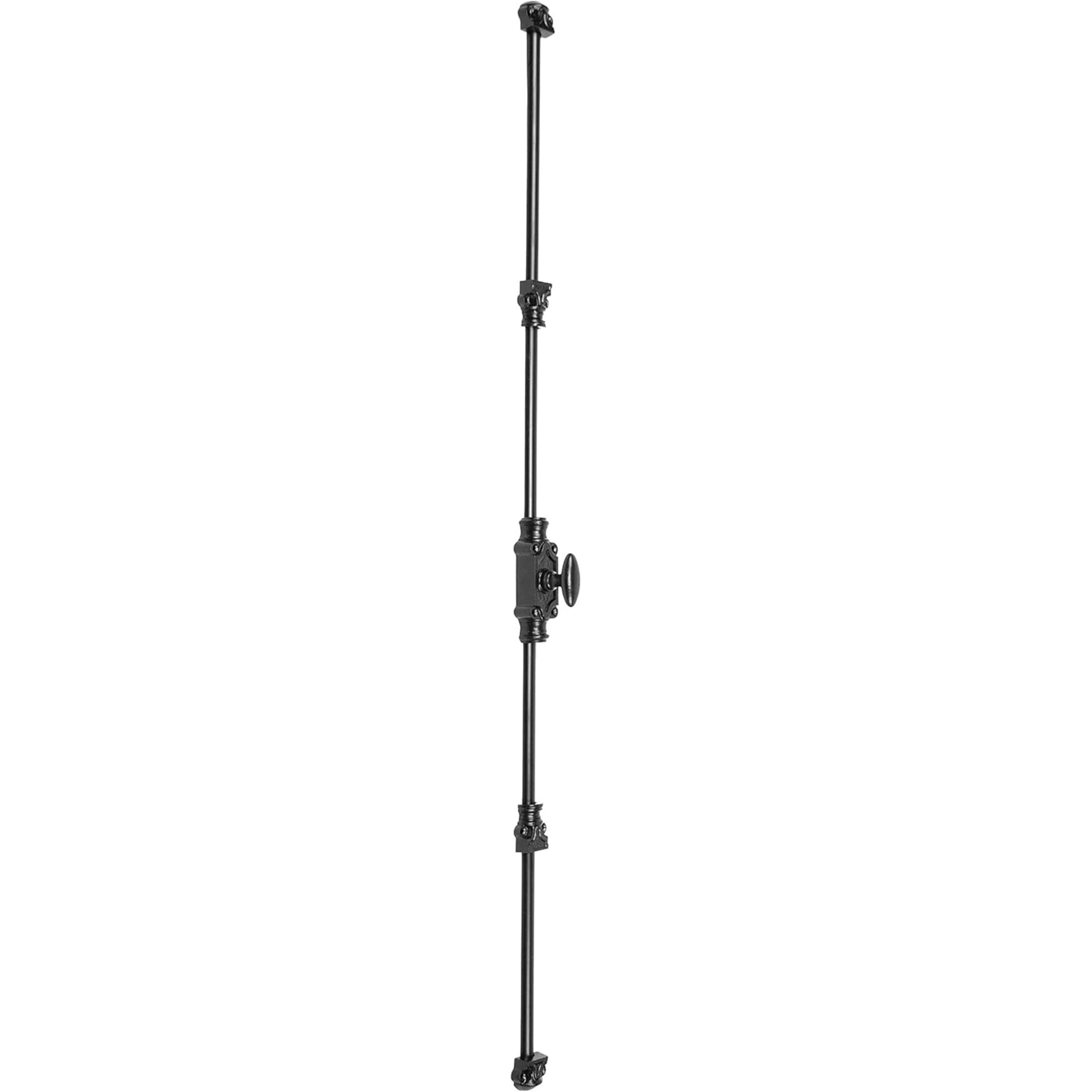 Hamilton Brass Stepney Cabinet Iron Espagnolette Bolt ot Cremone Bolt Hardware 2 feet Black Powder Coated Finish Up to 2 feet