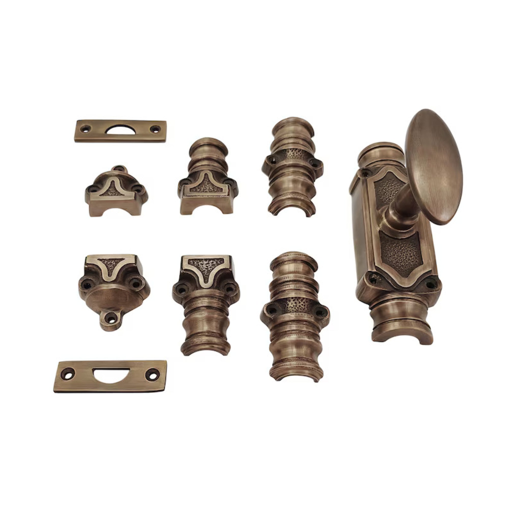 Hamilton Brass Stepney Door Brass Espagnolette Bolt or Cremone Bolt 9 feet Antique Brass Unlacquered Up to 9 feet Doors