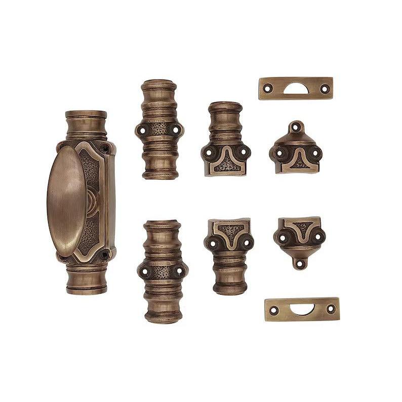 Hamilton Brass Stepney Door Brass Espagnolette Bolt or Cremone Bolt 9 feet Antique Brass Unlacquered Up to 9 feet Doors