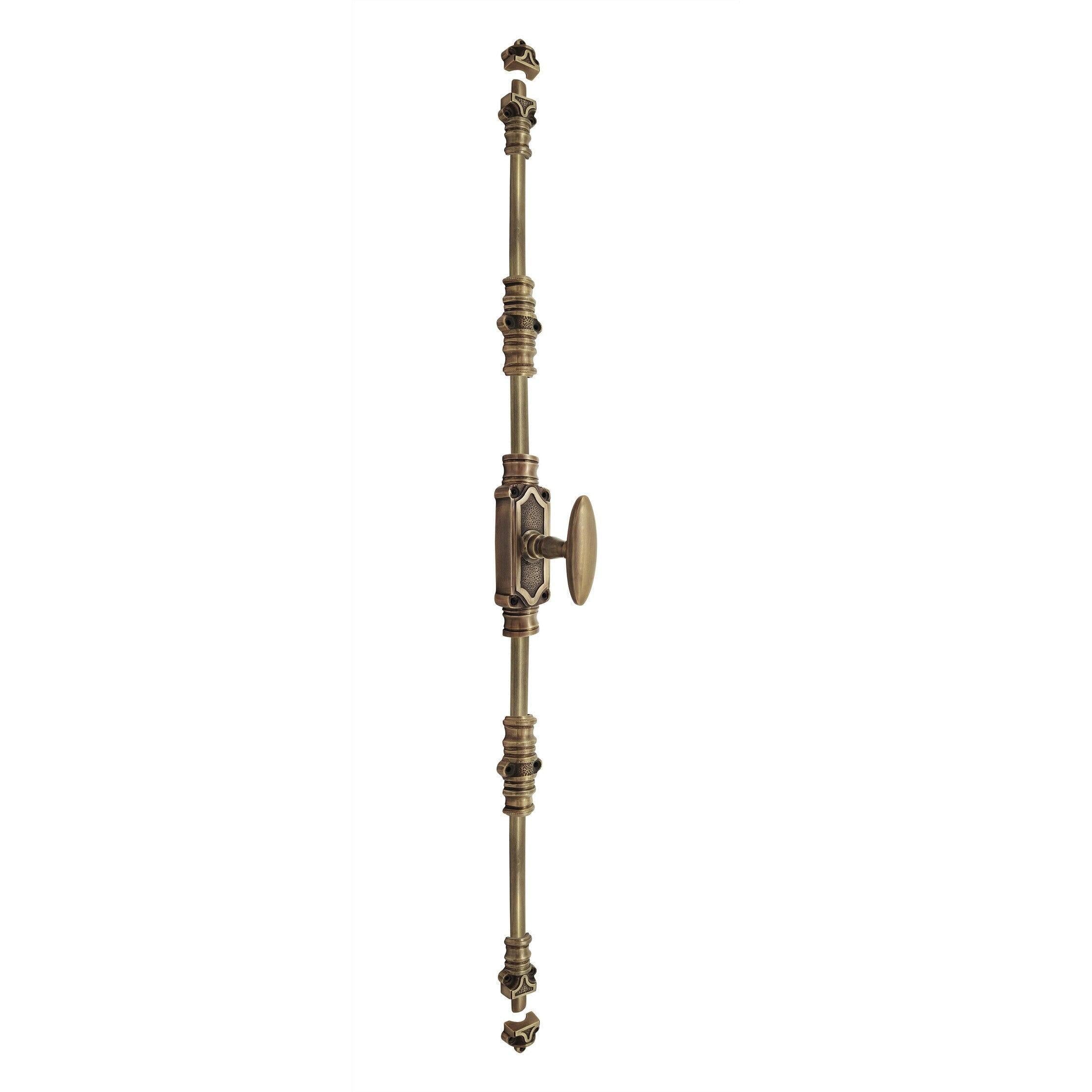 Hamilton Brass Stepney Door Brass Espagnolette Bolt or Cremone Bolt 9 feet Antique Brass Unlacquered Up to 9 feet Doors