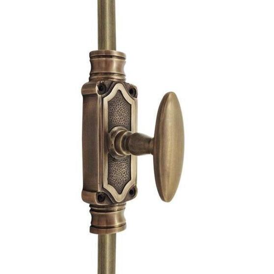 Hamilton Brass Stepney Door Brass Espagnolette Bolt or Cremone Bolt 9 feet Antique Brass Unlacquered Up to 9 feet Doors