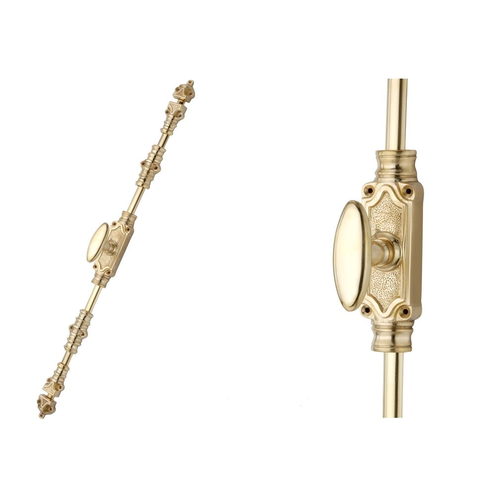Hamilton Brass Stepney Door Brass Espagnolette Bolt or Cremone Bolt 9 feet Brushed Brass Upto 9 feet Doors