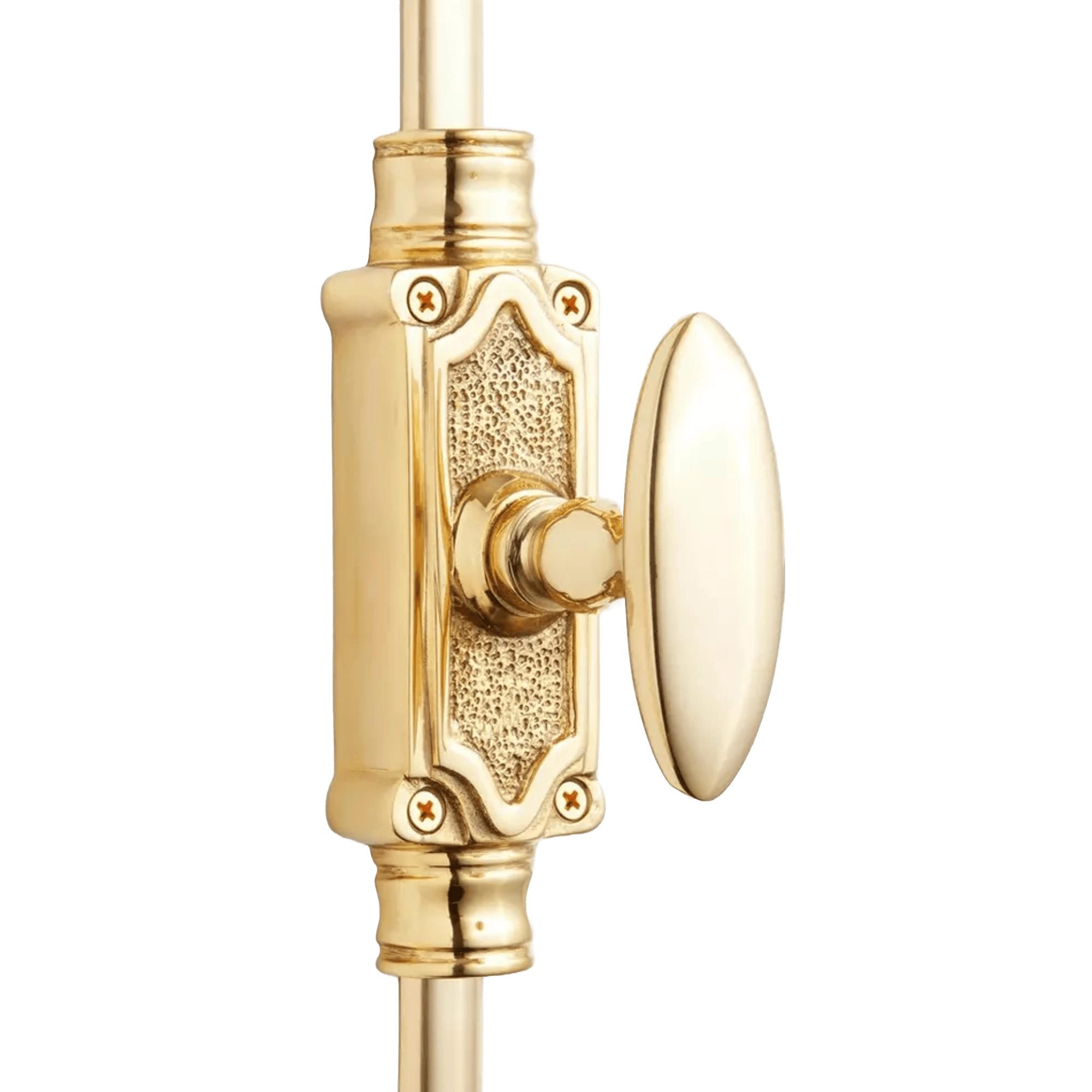 Hamilton Brass Stepney Door Brass Espagnolette Bolt or Cremone Bolt 9 feet Polished Brass Lacquered for Doors Up to 9 feet