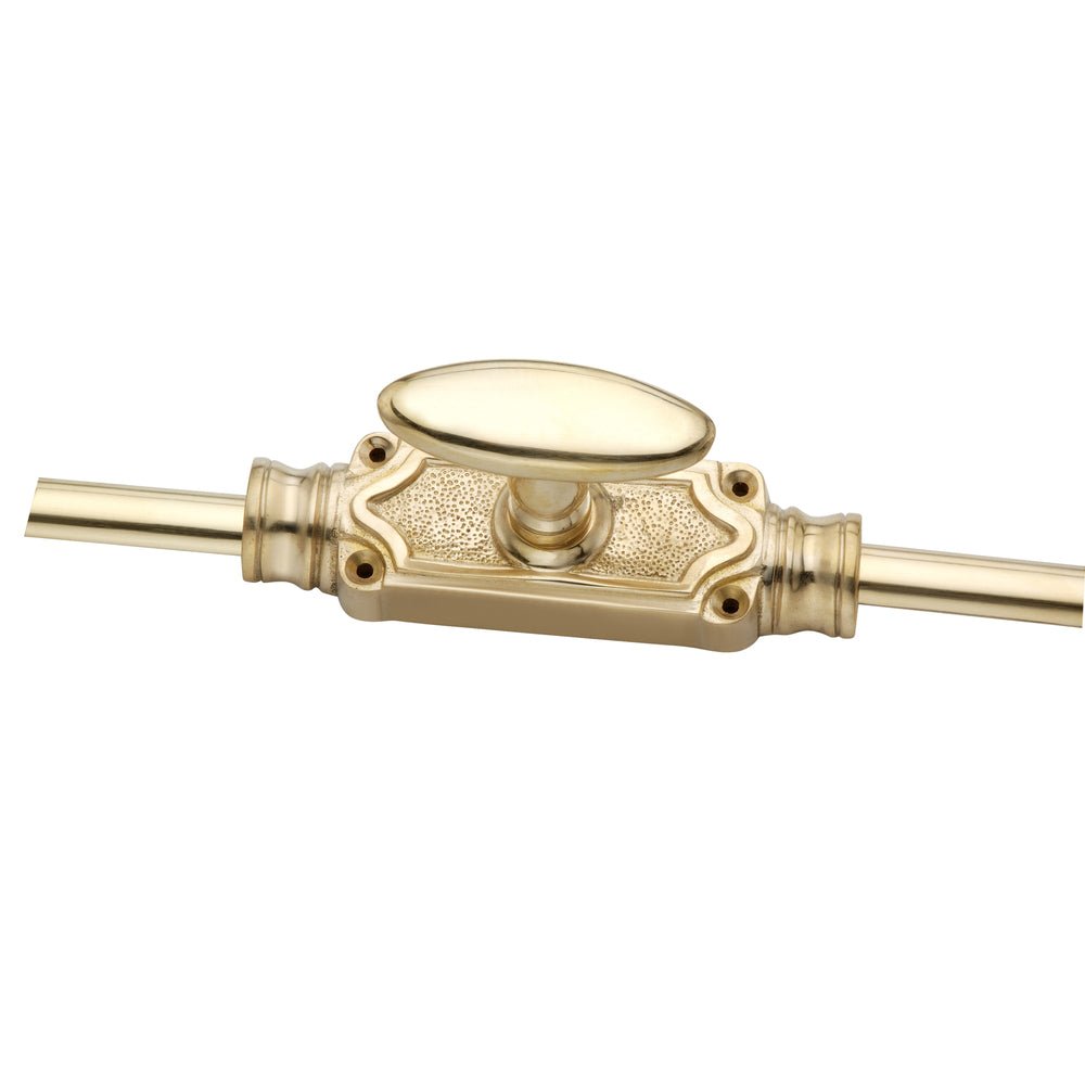 Hamilton Brass Stepney Door Brass Espagnolette Bolt or Cremone Bolt 9 feet Polished Brass Lacquered for Doors Up to 9 feet