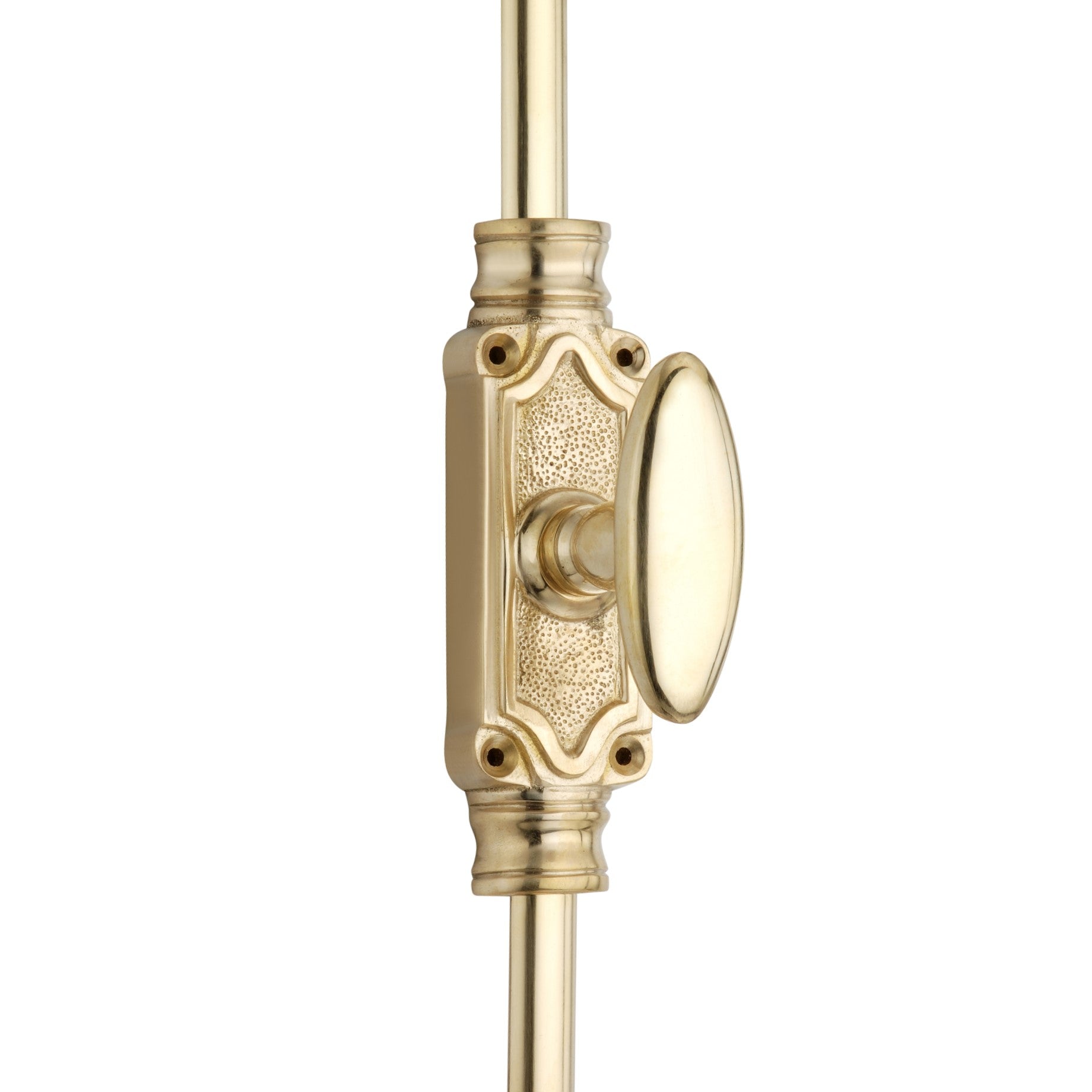 Hamilton Brass Stepney Door Brass Espagnolette Bolt or Cremone Bolt 9 feet Polished Brass Unlacquered Upto 9 feet Doors