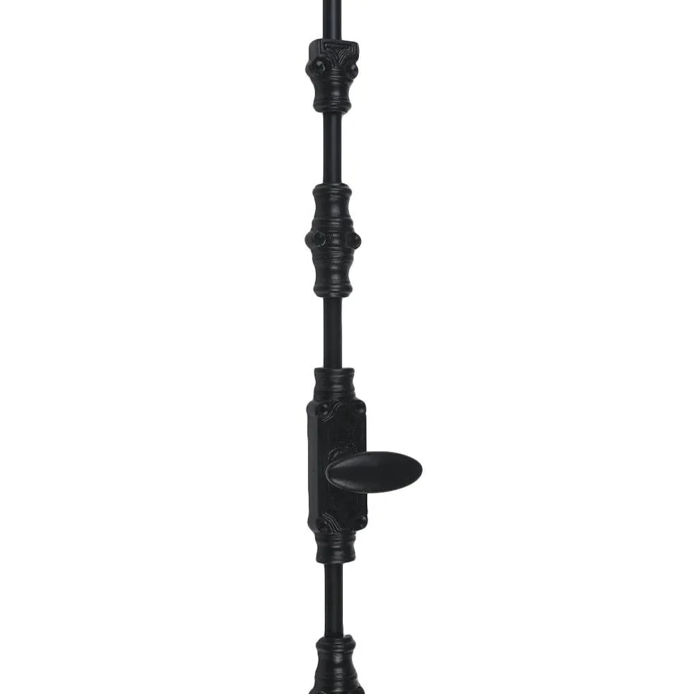 Hamilton Brass Stepney Door Iron Espagnolette Bolt or Cremone Bolt 9 feet Black Powder Coated Upto 9 feet Doors