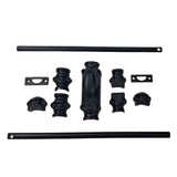 Hamilton Brass Stepney Window Iron Espagnolette Bolt or Cremone Bolt Hardware 6 feet Black Powder Coated Up to 6 feet