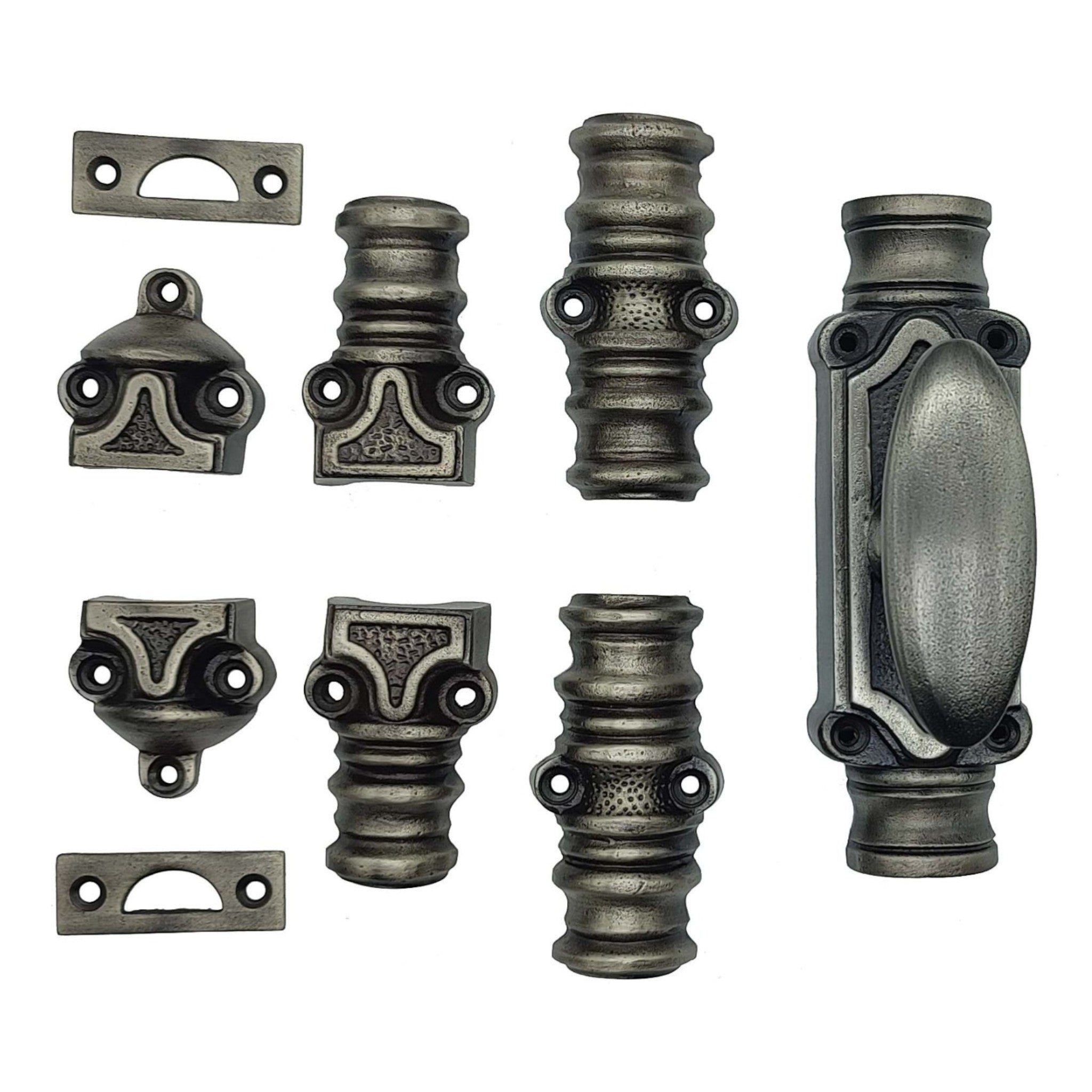 Oval Knob Espagnolette Bolt -Up to 9 Feet Doors |windows | Cabinets | Black Espagnolette Bolt |Pewter Espagnolette Bolt