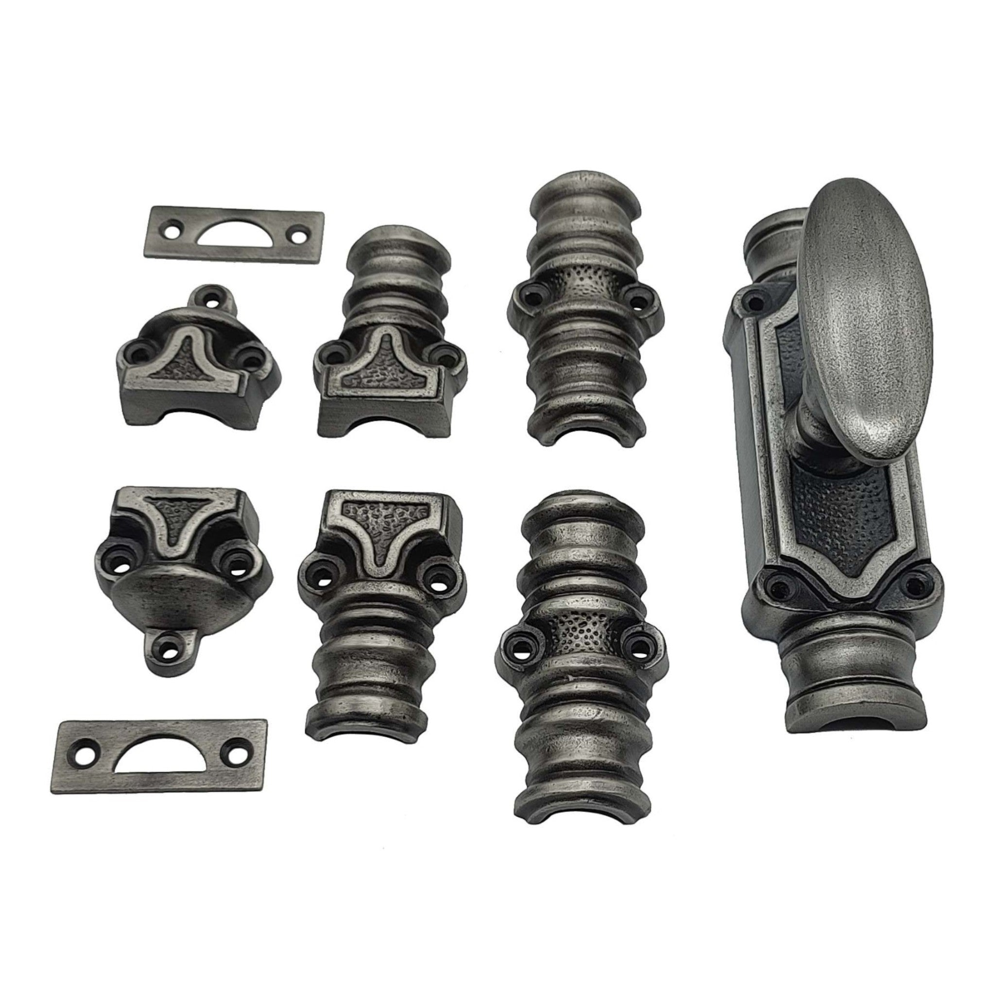 Oval Knob Espagnolette Bolt -Up to 9 Feet Doors |windows | Cabinets | Black Espagnolette Bolt |Pewter Espagnolette Bolt