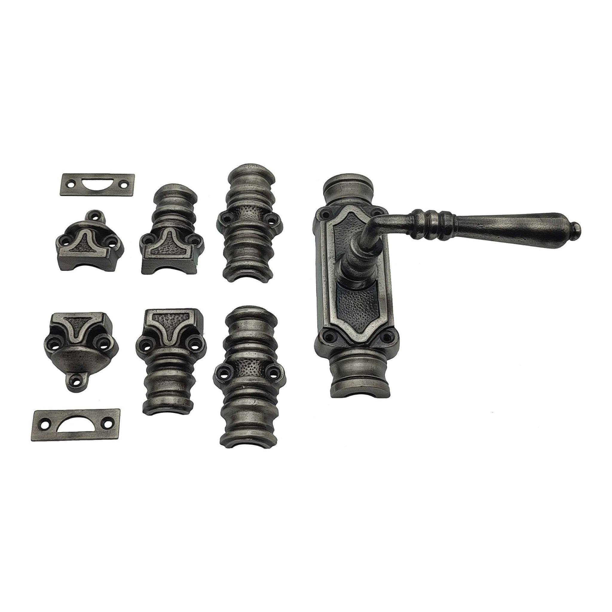 Lever Handle Espagnolette Bolt - Upto 9' - Antique Pewter Finish