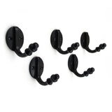 Wall Mounted Cast Iron Single Coat Hook | Antique Iron Finish | 60 mm Height × 70 mm Depth × 37 mm Width | Oval Base Decorative Hanger for Hats Keys Bags | Compact Hook for Home