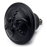 Cast Iron Style Black Cabinet Knob | Black Powder Coated Durable Rustic Drawer Pull Handle for Kitchen, Bedroom, Wardrobe, Cupboard Round Vintage Hardware with Screw Included