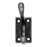 Wall Mounted Cast Iron Double Coat Hook | Antique Iron Finish | 73 mm Height × 75 mm Width × 47 mm Depth | Decorative Hanger for Coats, Hats, Bags | Compact Metal Hook for Home