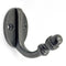 Wall Mounted Cast Iron Single Coat Hook | Antique Iron Finish | 60 mm Height × 70 mm Depth × 37 mm Width | Oval Base Decorative Hanger for Hats Keys Bags | Compact Hook for Home