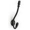 Wall Mounted Cast Iron Double Coat Hook | Antique Iron Hook | 177 mm Height × 97 mm Upper Hook × 82 mm Depth × 30 mm Base Width × 41 mm Base Height | Decorative Hanger for Coats