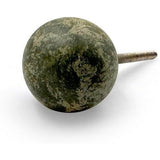 Wood Cabinet Knob | Ceramic Finish Round Drawer Pull Handle with Grey Textured Pattern | Decorative Knob for Dressers Wardrobes | 36x36 mm Face | 34.5 mm Depth | 81 mm Length