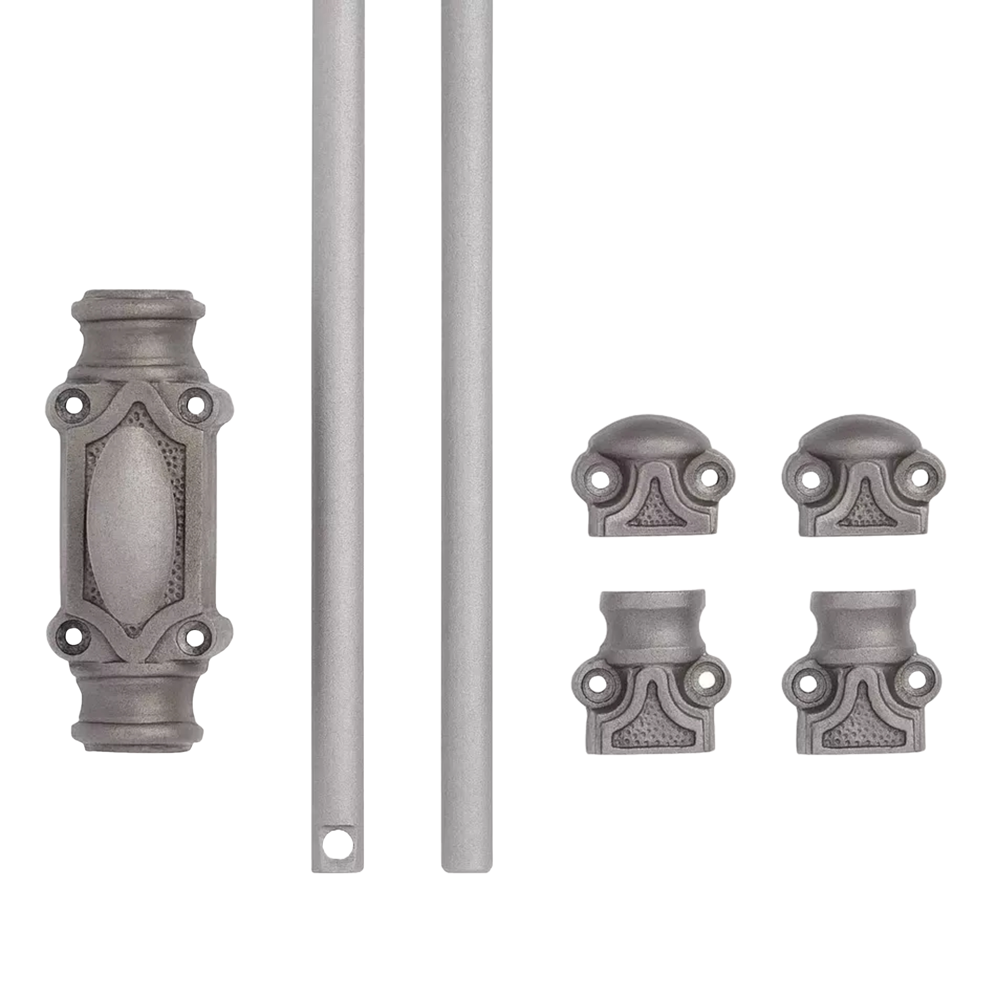 Hamilton Brass Stepney Cabinet Iron Espagnolette Bolt or Cremone Bolt Hardware 2 feet Antique Iron Finish Up to 2 feet