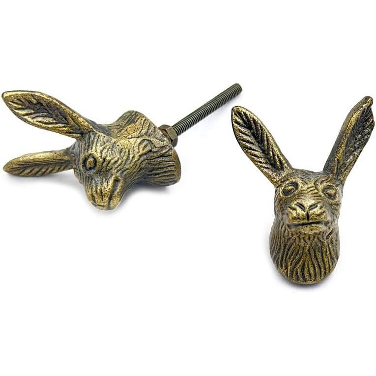 Antique Brass Animal Cabinet Knob – Vintage Drawer Pull Handle | Handcrafted Brass Furniture Knob for Cupboard, Wardrobe & Dresser (1 Piece)