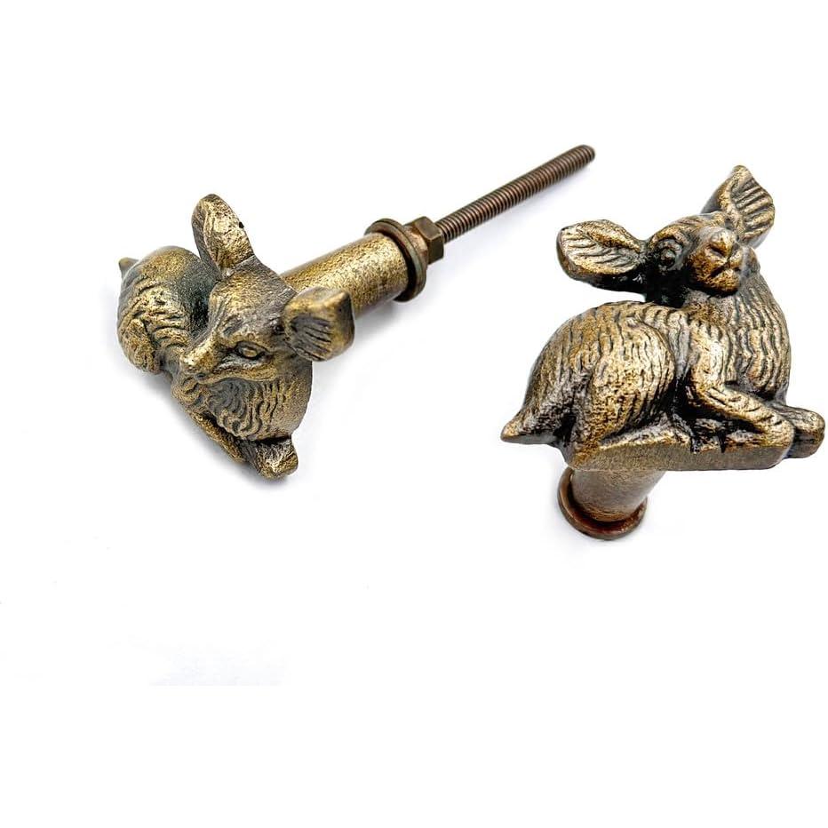 Antique Brass Knob | Nautical Cast Iron Drawer Pull Handle Vintage Cast Iron Drawer Pull Handle | Decorative Bird Design Furniture Knob for Cabinets, Cupboards & Dressers