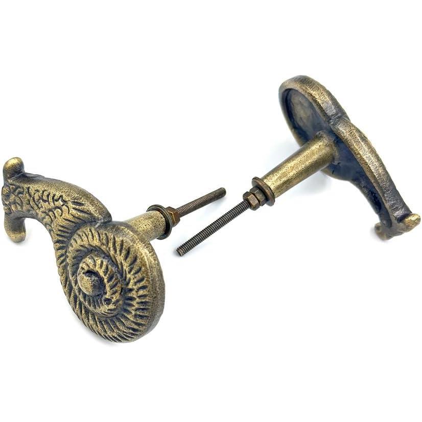 Antique Brass Peacock Knob | Vintage Cast Iron Drawer Pull Handle | Decorative Bird Design Furniture Knob for Cabinets, Cupboards, Wardrobes & Dressers | Rustic Home Décor Hardware