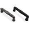 Black Powder Coated Door Pull Handle | Strong Cast Iron Cabinet, Cupboard & Drawer Handle | Decorative Rustic Hardware | Classic Design Handle | 114 mm Length x 40 mm Projection