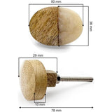 Cabinet Knob | Wood & Resin Material Drawer Pull Handle | Ceramic Finish Decorative Knob for Dressers, Cupboards, and Kitchen Cabinets | 50x36x29 mm | Pack of 1