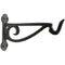 Cast Iron Plant Hanger Bracket | Decorative Antique Iron Hook for Hanging Baskets, Lanterns & Bird Feeders Black Vintage Style Heavy Duty 233mm Length x 140mm Height 52mm Depth