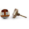 Decorative Cabinet Knob – Resin & Wood Round Multi-Pattern Drawer Handle with Ceramic Finish | Decorative Furniture Knob for Dressers, Cupboards & Wardrobes (44mm x 25mm x 60mm)