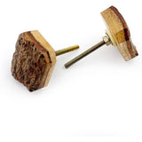 Decorative Cabinet Knob – Wood Square Rustic Drawer Pull Handle with Ceramic Finish | Furniture Knob for Cabinets Cupboards Dressers & Drawers (36mm x 41mm x 14mm x 60mm)