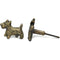 Dog Brass Knob | Antique Brass Drawer Pull Handle for Cabinets Dressers Wardrobes Cupboards | Vintage Animal Shaped Solid Brass Furniture Knob | 54x46 mm Decorative Hardware Pull