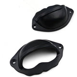 Domed Cup Handle Strong Cast Iron Material | Drawer Pull Black Powder Coated Finish | Vintage Cabinet & Cupboard Hardware | 81 mm Length x 51 mm Height x 69.5 mm Hole-to-Hole Distance