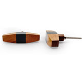 Elongated Cabinet Knob | Wood & Resin Material Furniture Pull Handle | Ceramic Finish Decorative Drawer Knob for Cupboards | 79mm Length, 35mm Width, 20mm Height, 75mm Depth