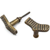 Footprint Cabinet Knob | Antique Brass Shoe Print Drawer Pull Handle for Dresser Wardrobe Cupboard | Unique Foot Design Decorative Knob | 53x31 mm Solid Brass Furniture Hardware