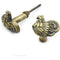 HAMILTON BRASS Antique Brass Rooster Design Cabinet Knobs Cast Iron Drawer Pulls with Screws | Vintage Round Cupboard Handles for Kitchen Cabinets, Wardrobes & Furniture Restoration (1 Piece)