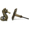 HAMILTON BRASS Antique Brass Seahorse Cabinet Knobs Cast Iron Drawer Pulls with Screws | Vintage Round Cupboard Handles for Kitchen Cabinets, Wardrobes & Furniture Restoration (1 Piece)