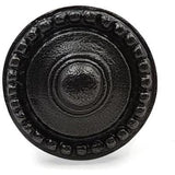 HAMILTON BRASS Decorative Black Cast Iron Knob | Antique Iron Pumpkin Shape Cabinet Pull Handle for Drawers, Dressers, Cupboards, Furniture | 36mm x 34mm 50mm with 14mm Screw