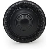 HAMILTON BRASS Decorative Black Cast Iron Knob | Black Powder Coated Pumpkin Shape Cabinet Pull Handle for Drawers, Dressers, Cupboards, Furniture | 36mm x 34mm 50mm with 14mm Screw