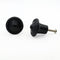 HAMILTON BRASS Decorative Black Cast Iron Knob | Black Powder Coated Pumpkin Shape Cabinet Pull Handle for Drawers, Dressers, Cupboards, Furniture | 36mm x 34mm 50mm with 14mm Screw